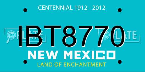 IBT8770 New Mexico License Plate