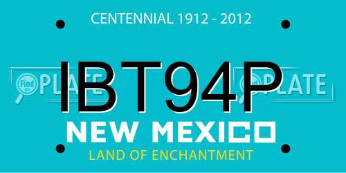 IBT94P New Mexico License Plate
