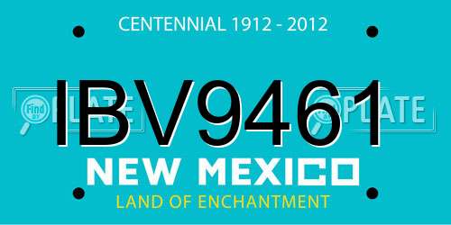 IBV9461 New Mexico License Plate