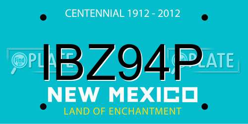IBZ94P New Mexico License Plate