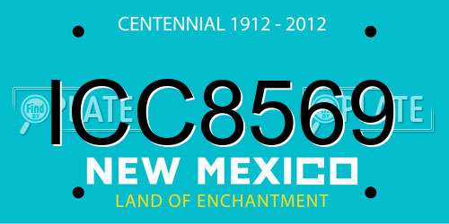 ICC8569 New Mexico License Plate