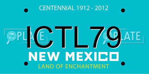 ICTL79 New Mexico License Plate