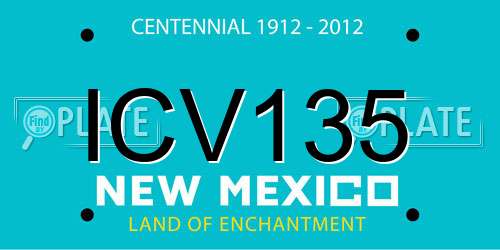 ICV135 New Mexico License Plate