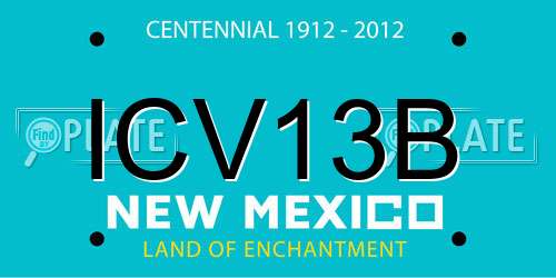 ICV13B New Mexico License Plate