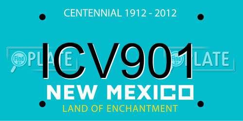 ICV901 New Mexico License Plate