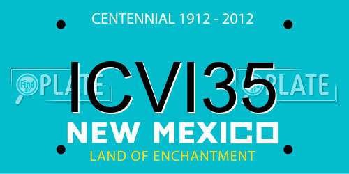 ICVI35 New Mexico License Plate