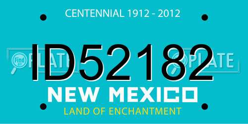 ID52182 New Mexico License Plate
