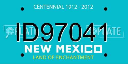 ID97041 New Mexico License Plate