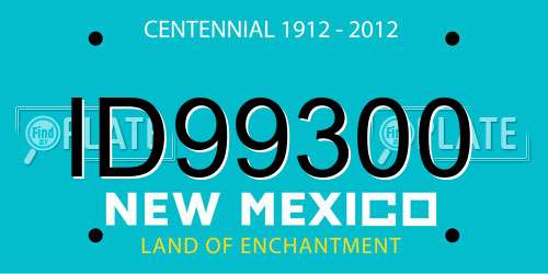 ID99300 New Mexico License Plate