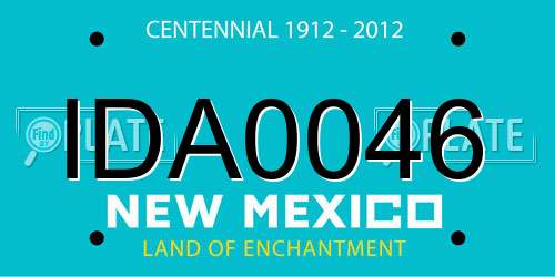 IDA0046 New Mexico License Plate