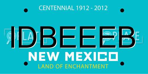 IDBEEEB New Mexico License Plate