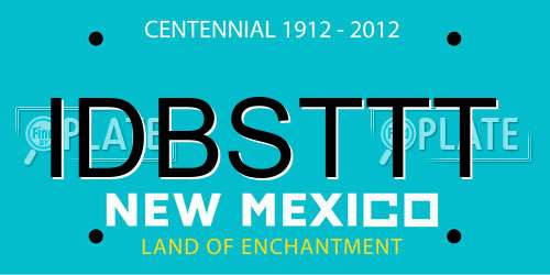 IDBSTTT New Mexico License Plate