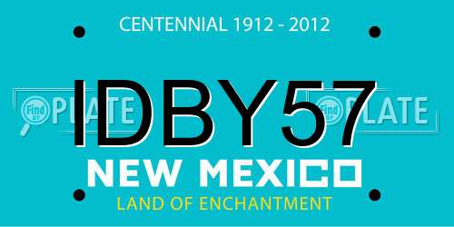 IDBY57 New Mexico License Plate