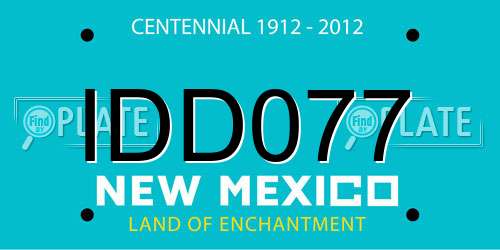 IDD077 New Mexico License Plate