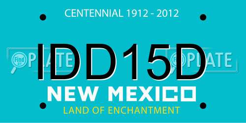 IDD15D New Mexico License Plate