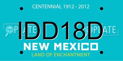 IDD18D New Mexico License Plate