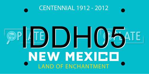 IDDH05 New Mexico License Plate