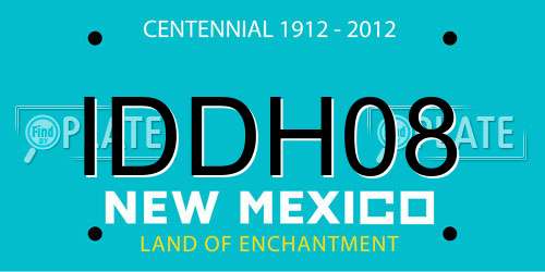 IDDH08 New Mexico License Plate