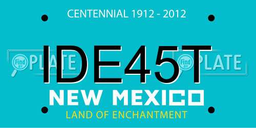 IDE45T New Mexico License Plate