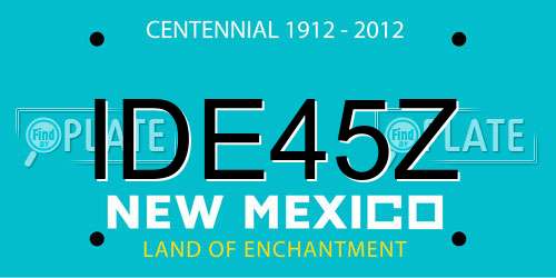 IDE45Z New Mexico License Plate