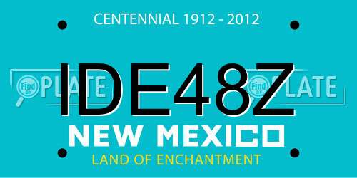 IDE48Z New Mexico License Plate