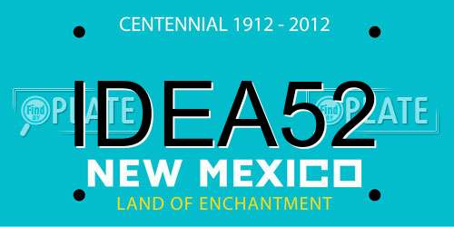 IDEA52 New Mexico License Plate
