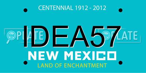 IDEA57 New Mexico License Plate