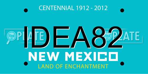 IDEA82 New Mexico License Plate