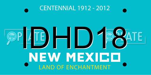 IDHD18 New Mexico License Plate