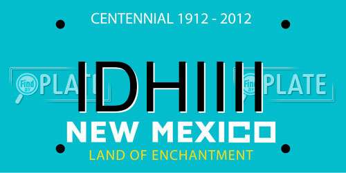 IDHIIII New Mexico License Plate