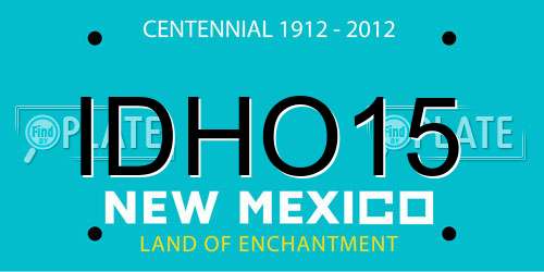 IDHO15 New Mexico License Plate