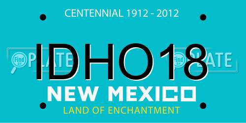 IDHO18 New Mexico License Plate