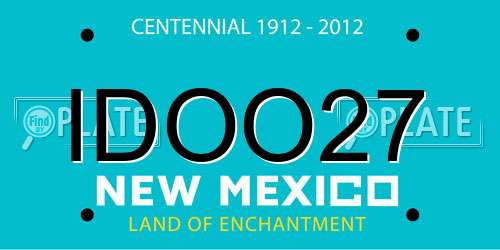 IDOO27 New Mexico License Plate