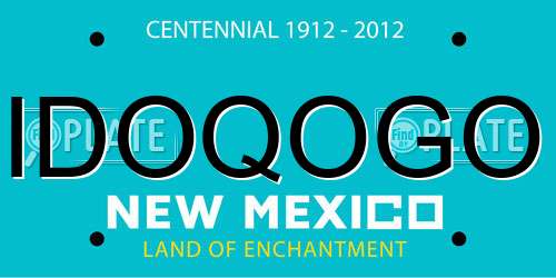 IDOQOGO New Mexico License Plate