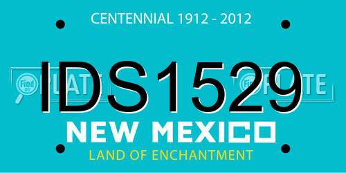 IDS1529 New Mexico License Plate