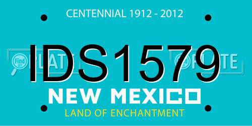IDS1579 New Mexico License Plate