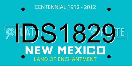 IDS1829 New Mexico License Plate