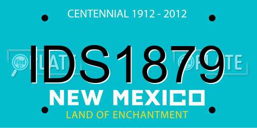 IDS1879 New Mexico License Plate