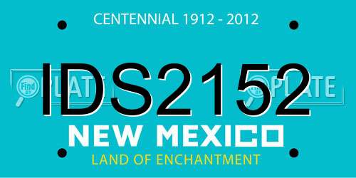IDS2152 New Mexico License Plate