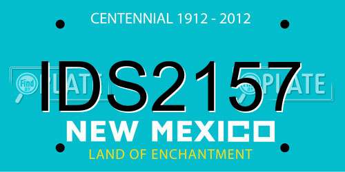 IDS2157 New Mexico License Plate
