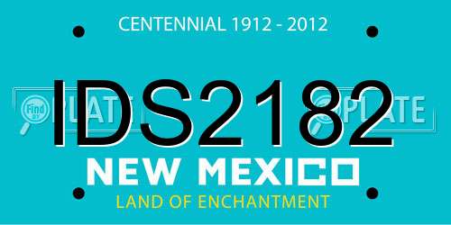 IDS2182 New Mexico License Plate