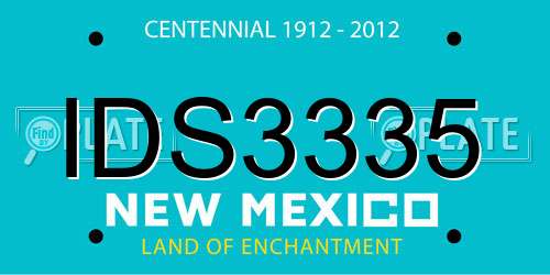 IDS3335 New Mexico License Plate