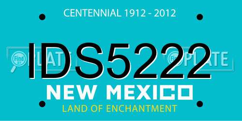 IDS5222 New Mexico License Plate