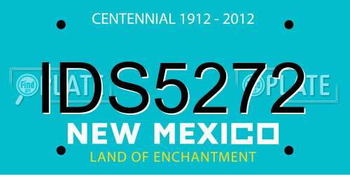 IDS5272 New Mexico License Plate