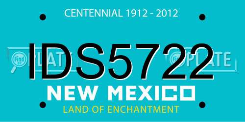 IDS5722 New Mexico License Plate