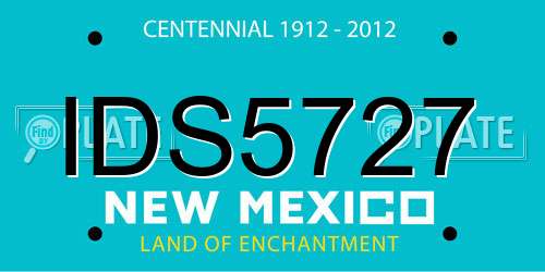 IDS5727 New Mexico License Plate