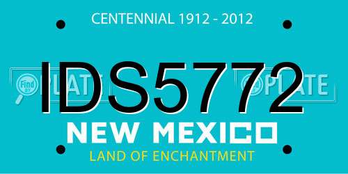 IDS5772 New Mexico License Plate