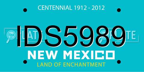 IDS5989 New Mexico License Plate