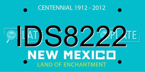 IDS8222 New Mexico License Plate