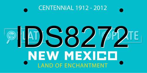 IDS8272 New Mexico License Plate